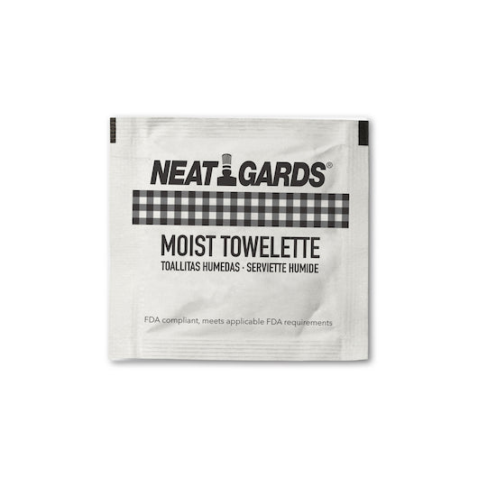 NEATGARDS 6 INCH X 5 INCH MOIST TOWELETTE, 1 - 1000 - 1000 EA