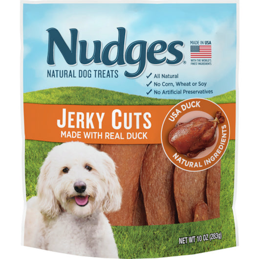 BLUE BUFFALO NUDGES DUCK JERKY CUTS DOG TREATS, 6 - 10 OZ