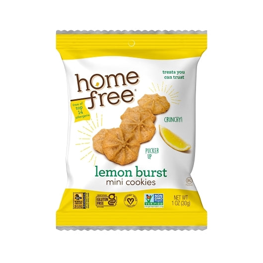 Lemon Burst Mini Cookies, GF, Top 14 Free, 10/1.1 Oz., Tray