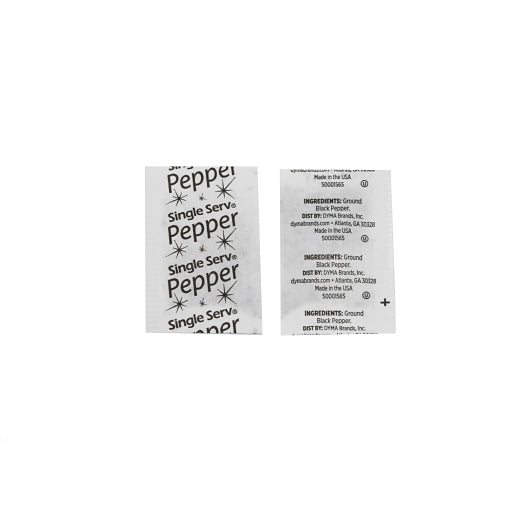 SINGLE SERV FLAT PEPPER PACKETS, 3000 - 200 -0.1 GR
