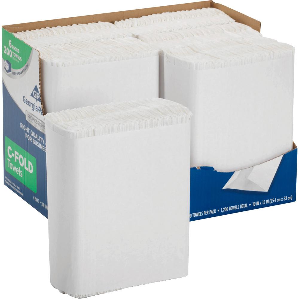 PACIFIC BLUE BASIC(R) C-FOLD PAPER TOWELS (PREVIOUSLY ACCLAIM(R)) BY GP PRO (GEORGIA-PACIFIC), WHITE