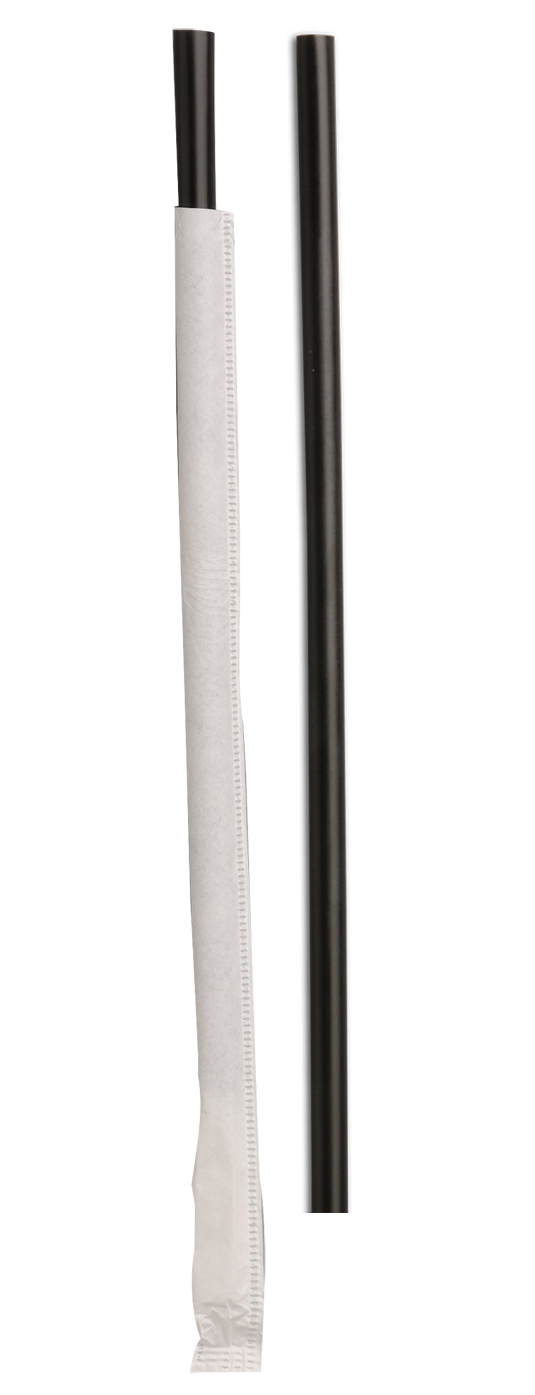 8.5? Giant Ebony PP Straw, Wrapped