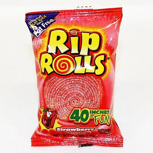 Rip ROLLS Strawberry 1.4 oz Count Goods Display Carton