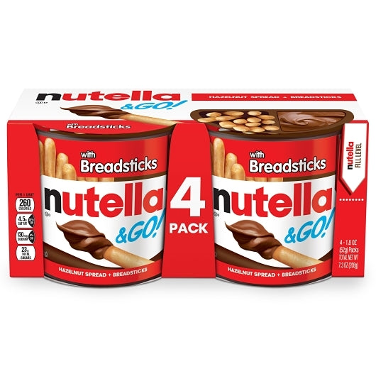 NUTELLA & GO with Breadsticks 4 Count Snack Packs - 7.3 oz. T4x6