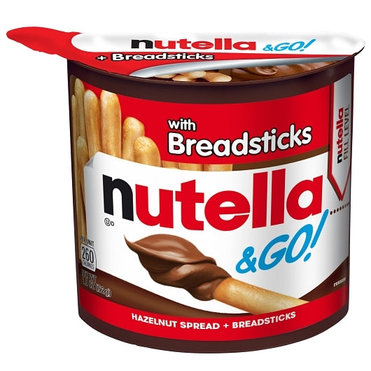 NUTELLA & GO! Snack Packs, Chocolate HazelnutSpread with Breadsticks 1.9 Ounce, Pack of 2 4