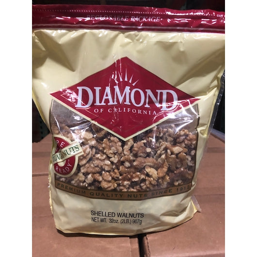 DIAMOND WALNUT HALVES & PIECES IN A BAG, 12 -2 LB