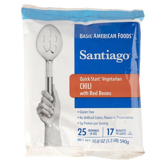 Santiago(R) QUICK-START(R) Vegetarian Chili w/Red Beans, 150 servings (4 OZ) per case, convenient, 6