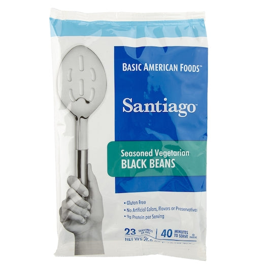 Santiago(R) Seasoned Vegetarian Black Beans, 138 4 oz  servings per case, convenient, 6/26.9 oz pchs