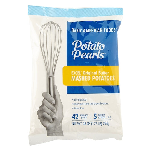 Potato Pearls(R) EXCEL(R) Original Butter Mashed Potatoes, 504 servings (4 OZ) per case,12/28 oz pch