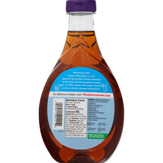 Wholesome Sweeteners Fair Trade Organic Blue Agave 44oz Btl