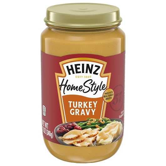 HEINZ HOMESTYLE TURKEY GRAVY JAR, 12 - 12 OZ