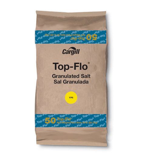 Top-Flo(R) Granulated Salt is a food grade, granular, white crystalline, sodium chloride manufacture