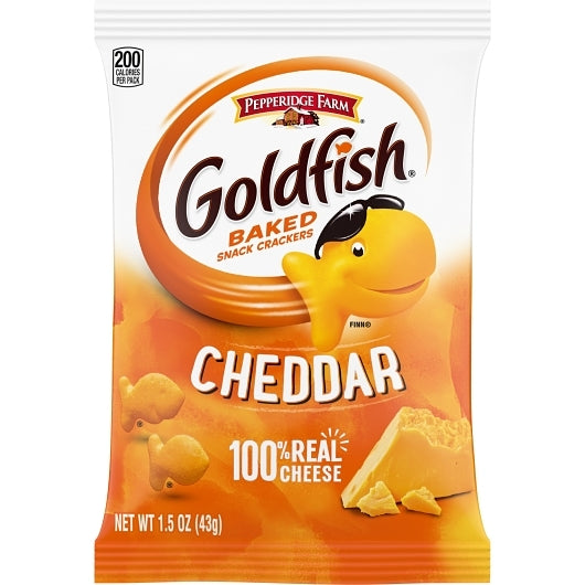 PEPPERIDGE FARMS GOLDFISH CHEDDAR CRACKERS, 1- 72 CNT