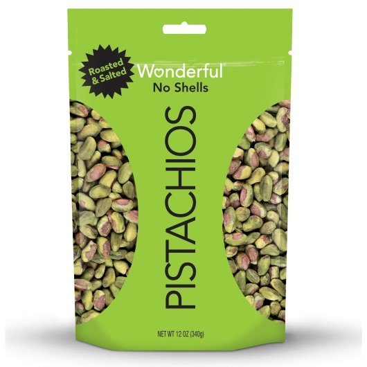 WONDERFUL PISTACHIOS PISTACHIO NO SHELL ROASTED & SALTED, 12 - 12 OZ