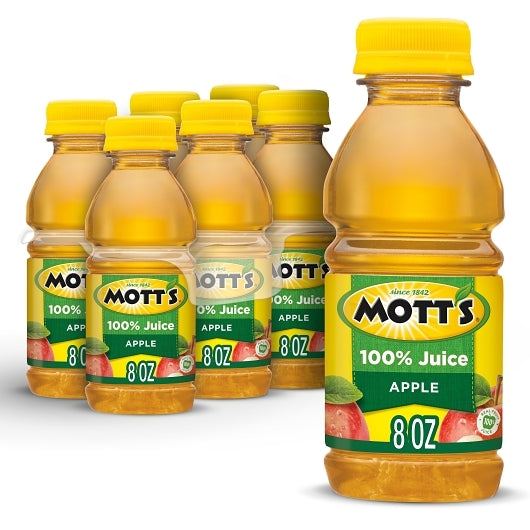 Mott's 100% Original Apple Juice, 8 fl oz bottles, 6 pack 4 count