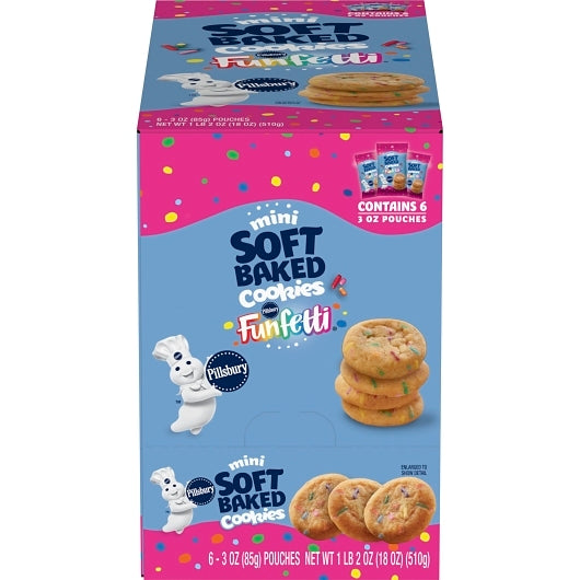 Pillsbury Funfetti Soft Baked Mini Cookies 6 Count