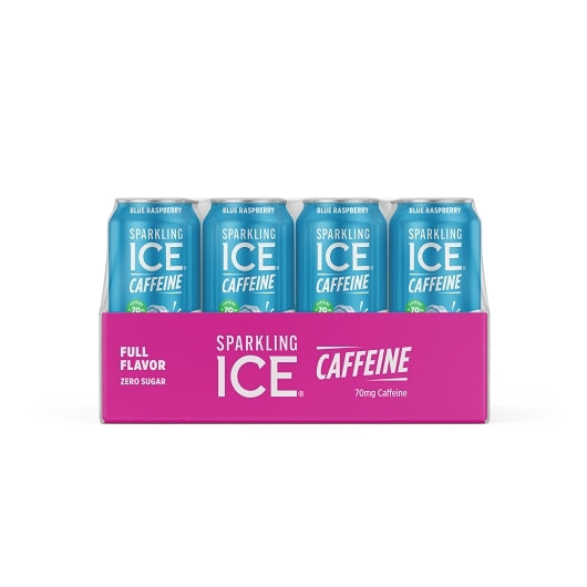 Sparkling Ice  Caffeine 12pk/16oz Blue Raspb erry Can Case
