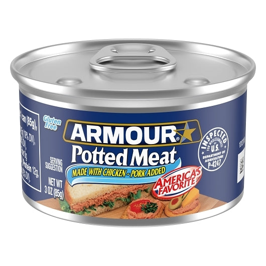 Amour Star Potted Meat, Canned Meat, 3 OZ (Pack of 48)