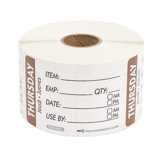 NCCO NATIONAL CHECKING 2X3 TRILINGUAL ITEM-DATE-USE BY THURSDAY BROWN, 1 - 500 EA