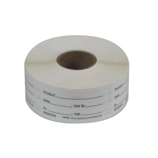 NCCO NATIONAL CHECKING 1 X 2 PRODUCT DISSOLVABLE LABEL 1- 500 COUNT, 1 - 500 EA