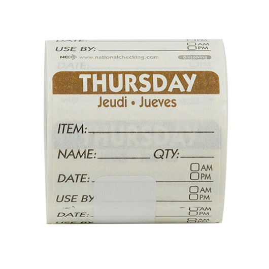 LABELS DISSOLVABLE THURSDAY 2? X 2? 1-250 E  H