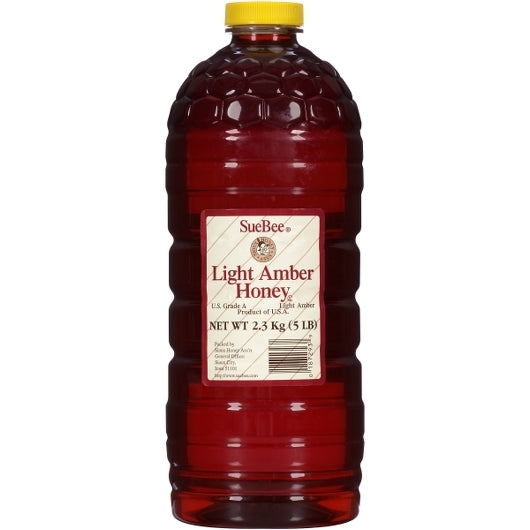 6/5lb Light Amber Honey. All honey sampled, tested and graded for purity, clarity, floral type, flav