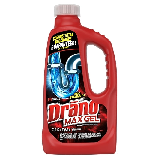 DRANO MAX GEL CLOG REMOVER, 12 - 32 FO