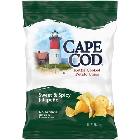 Cape Cod Sweet & Spicy Jalapeno Chips, 2 Oz Bag