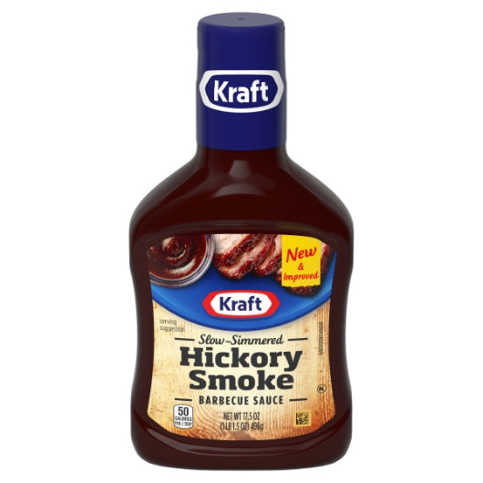 KRAFT HICKORY BBQ SAUCE BOTTLE, 12 - 1.094 LB