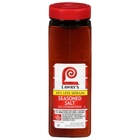 LAWRY'S  SEASONED SALT 25% LESS SODIUM 36.5 OZ