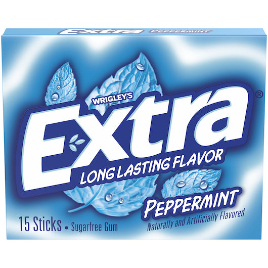 EXTRA PEPPERMINT 15 STICKS PER PACK 10 PER CARTON 12 PER CASE