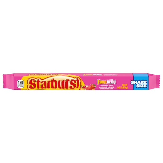 STARBURST FAVE REDS 3.45 OUNCE 24 PER CARTON 6 CARTONS PER CASE