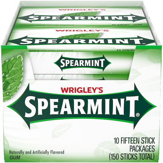 WRIGLEY'S SPEARMINT 15STK 10CT 12/CS