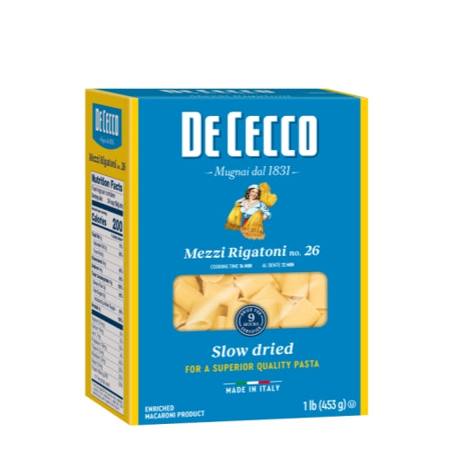 DE CECCO NO.26 MEZZI RIGATONI, 12 - 1  LB