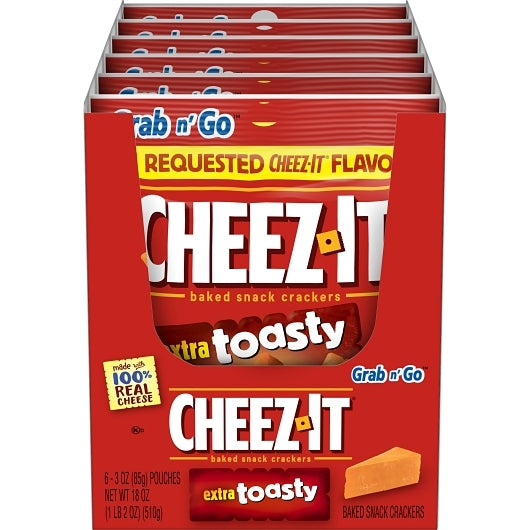 Kellogg's Cheez It Crackers Extra Toasty 18oz6ct