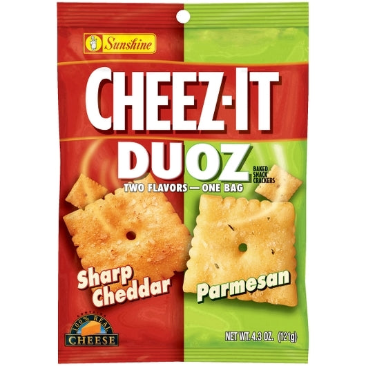 Kellogg's Cheez It Crackers Duoz Sharp Cheddar/Parmesan 4.3oz 6ct