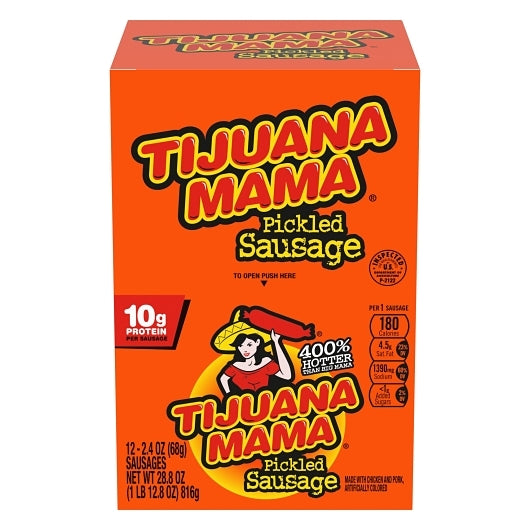 Tijuana Mama Pickled Sausage, Pouch 2.4 oz
