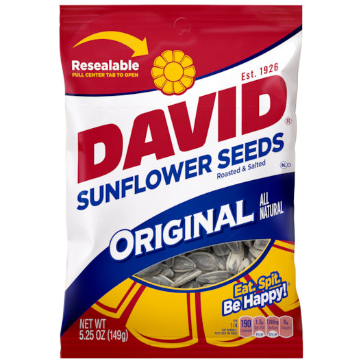 DAVID ORIGINAL SUNFLOWER SEEDS 5.25 OZ