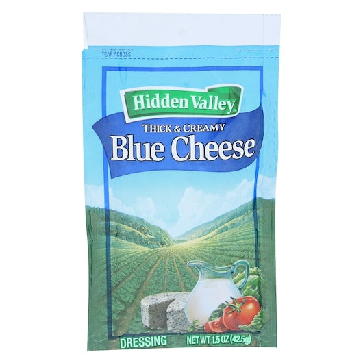 HIDDEN VALLEY THICK AND CREAMY BLUE CHEESE DRESSING SINGLE SERVE, 84 - 1.5 OZ