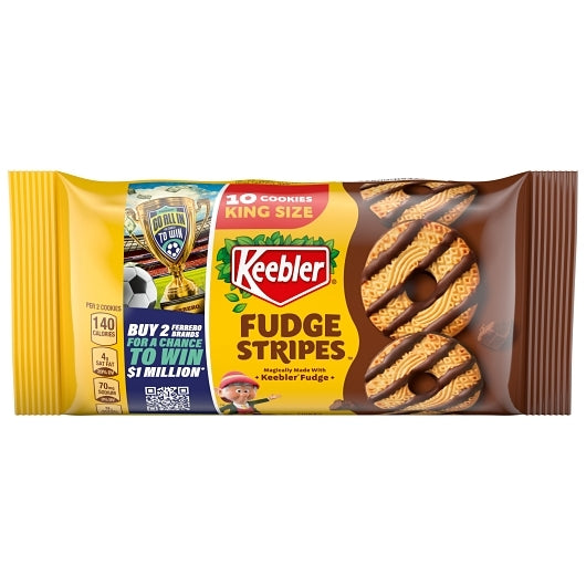 Keebler Original Fudge Stripes King Size 8/10/4.75 Ounce Slug