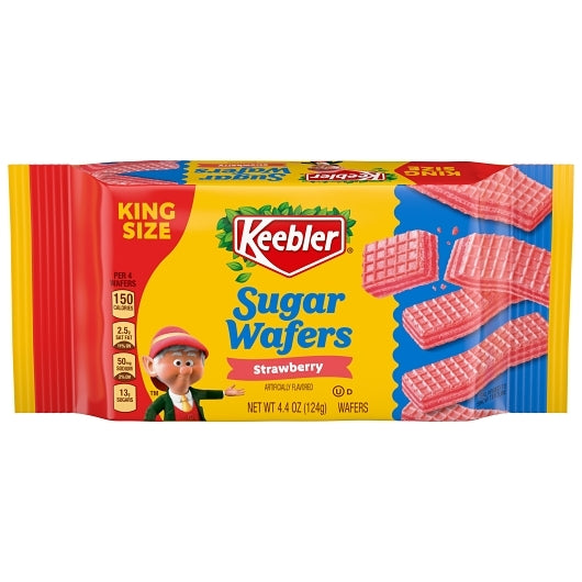 KEEBLER Strawberry Sugar Wafers, Kind Size 4.4oz / 124g x9x9
