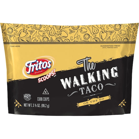 Fritos Scoops Corn Chips The Walking Taco 3.5Ounce /18 Plastic Bag