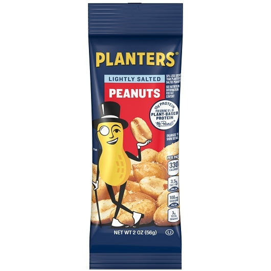 PLANTERS LIGHTLY SALTED COCKTAIL PEANUT, 144 - 2 OZ