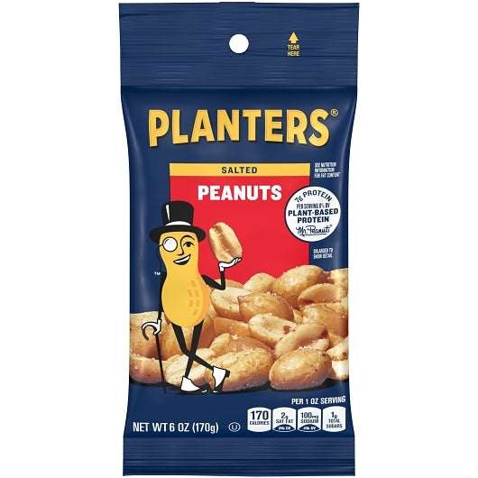 PLANTERS SALTED PEANUTS, 12 - 6 OZ