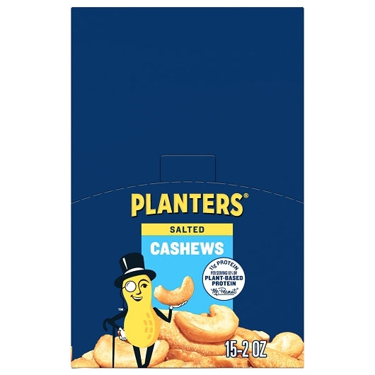 PLANTERS SALTED CASHEW, 3 - 15 - 2 OZ