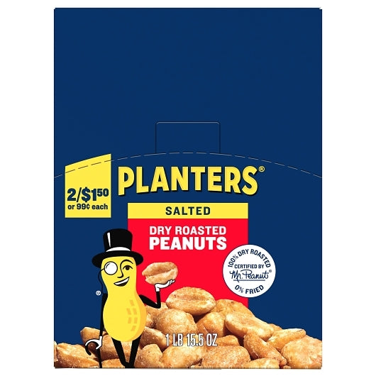 PLANTERS DRY ROASTED PEANUTS, 6 - 18 - 1.75 OZ