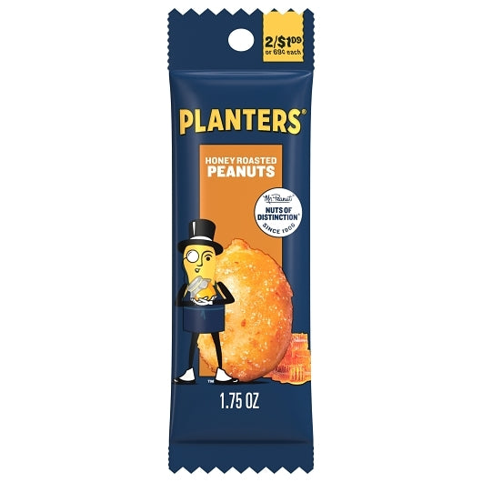 PLANTERS HONEY ROASTED PEANUT TUBES, 6 - 18 -1.75 OZ