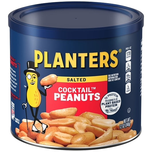 PLANTERS COCKTAIL PEANUTS, 12 - 12 OZ
