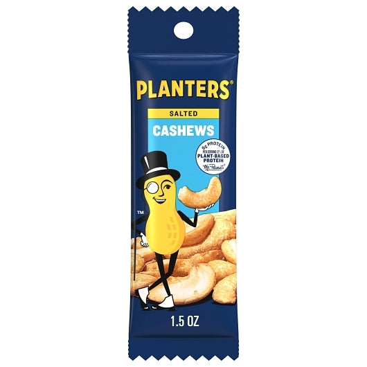 PLANTERS SALTED CASHEWS, 6 - 18 - 1.5 OZ