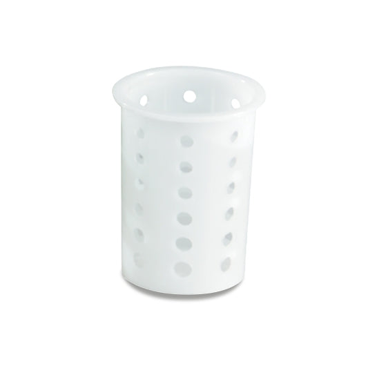 VOLLRATH WHITE CYLINDER FLATWARE HOLDER, 1 - 1 EA